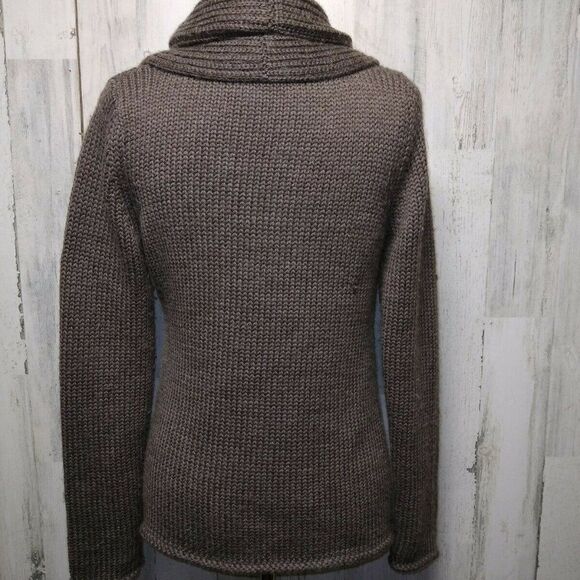 Soft Surroundings Sweater Small Country Weekend Shawl Cardigan Leather Belt - Picture 3 of 7